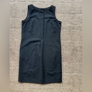 Brooks Brothers Black‎ Wool Sheath Dress Lined Sleeveless Size 14